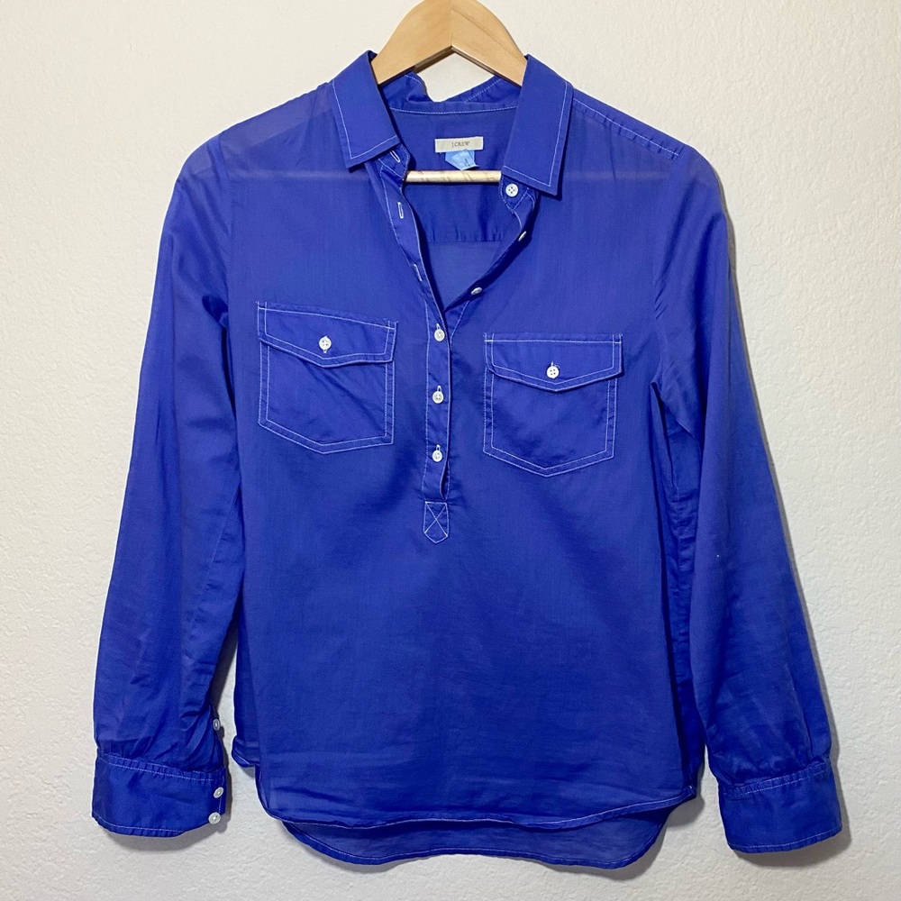 J. Crew purple collared shirt